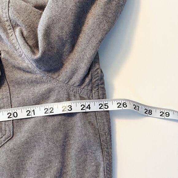 Eddie Bauer Men’s Button Up Shirt Chore Shacket Fleece Lined Sz L Gray Gorpcore - Picture 9 of 10